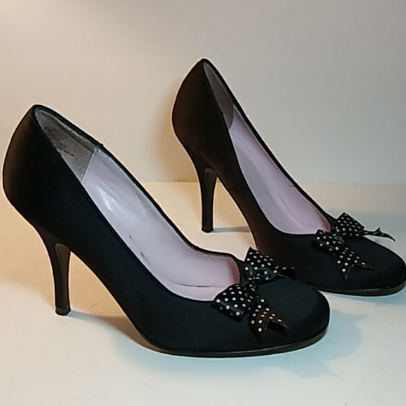 Kenneth Cole Tribeca Design Polka Dot Bow Heels 9M - Picture 3 of 5
